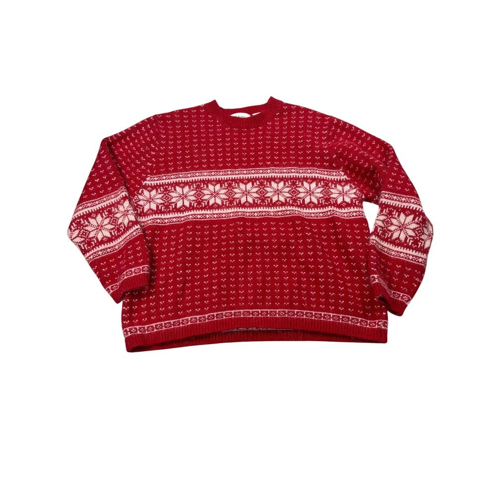 Croft & Barrow womens Fair Isle silk angora blend sweater. Size XL. winter